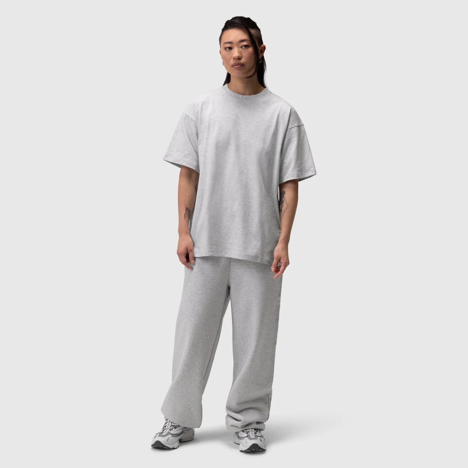 1102. Distressed Relaxed Tee - Heather Grey 3 1102. Distressed Relaxed Tee - Heather Grey