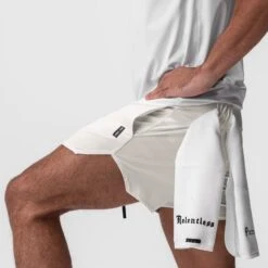 0993. AeroSilver® 5" Linerless Short - Ivory Cream -Fashion Shop IVORYCREAM LinerlessShorts4