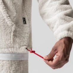 0553. Sherpa Recovery Hoodie - Ivory Cream/Black "Wings" -Fashion Shop IVORYCREAM Wings Hoodie5