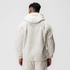 0887. Sherpa Recovery Full Zip Hoodie - Ivory Cream/White 8 0887. Sherpa Recovery Full Zip Hoodie - Ivory Cream/White -Fashion Shop IvoryCream White SherpaZipHoodie