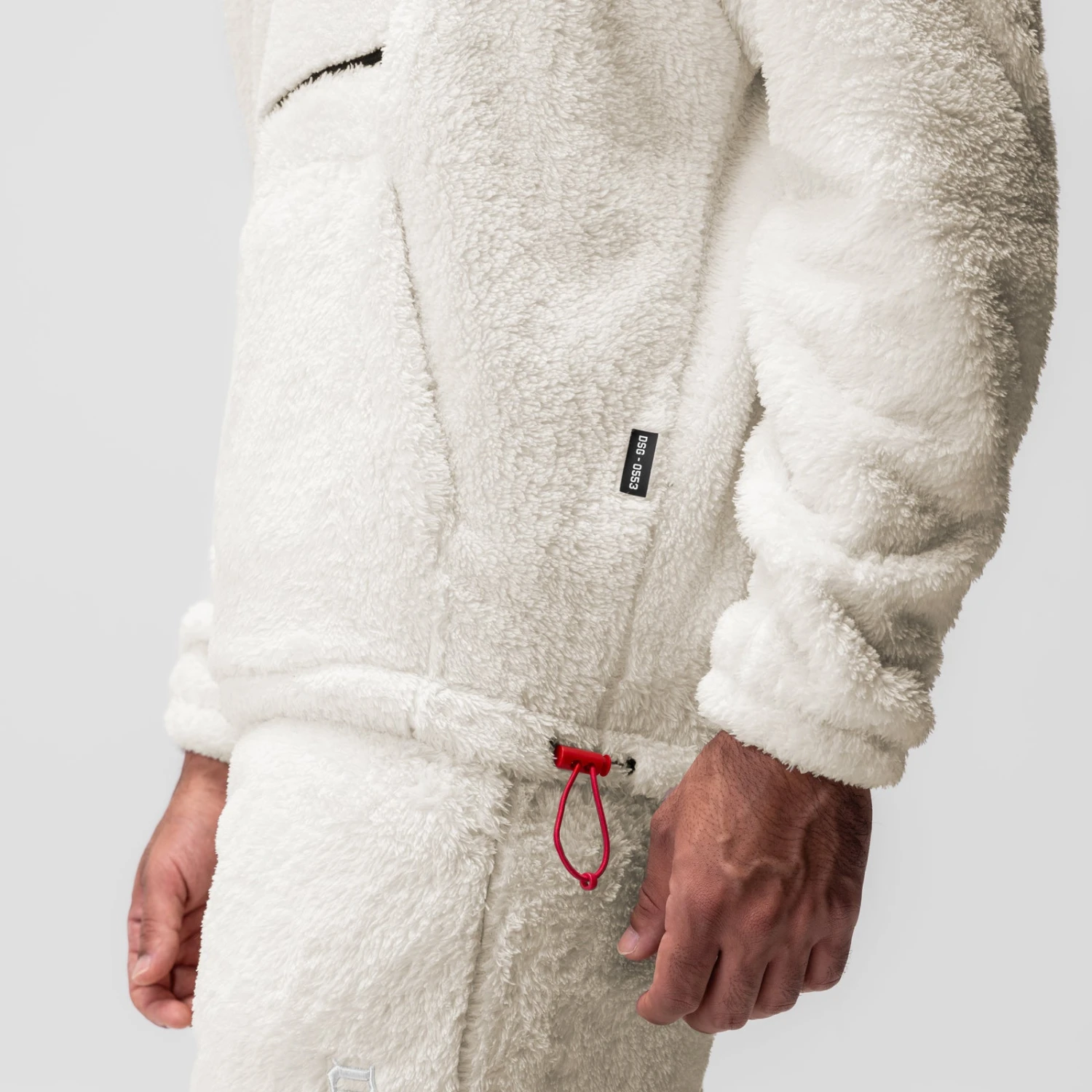 0553. Sherpa Recovery Hoodie - Ivory Cream/White 7 0553. Sherpa Recovery Hoodie - Ivory Cream/White - Image 5