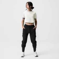 ASRV X Equinox AeroSilver® Cropped Training Tee - Ivory Cream