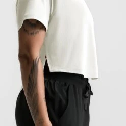 ASRV X Tonal Women's AeroSilver® Cropped Training Tee - Ivory Cream -Fashion Shop Ivory CropTee2 738ee3cf f1af 42ab b8ac 17d6f5e2bc2b