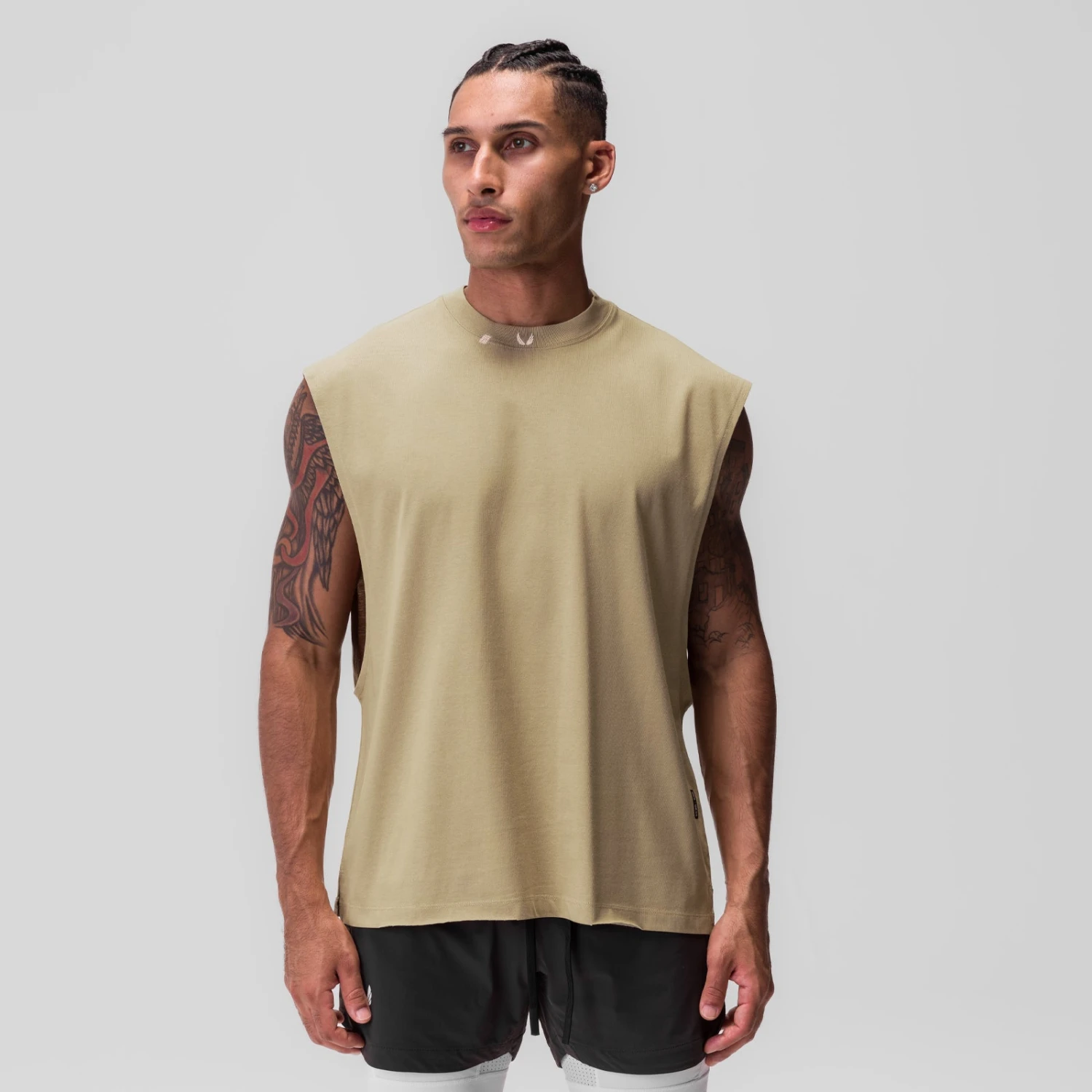 0845. Tech Essential™ Rocker Cutoff - Khaki 4 0845. Tech Essential™ Rocker Cutoff - Khaki - Image 2