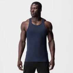 0924. Supima® Essential Slim Tank - Navy -Fashion Shop NAVY Supima SlimTank