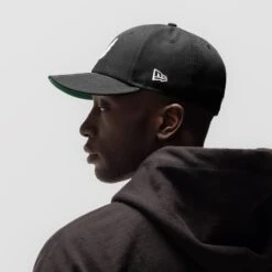 New Era® 59Fifty® Low Profile Hat - Black/White "Wings" -Fashion Shop NewEra Black LowProHat 1