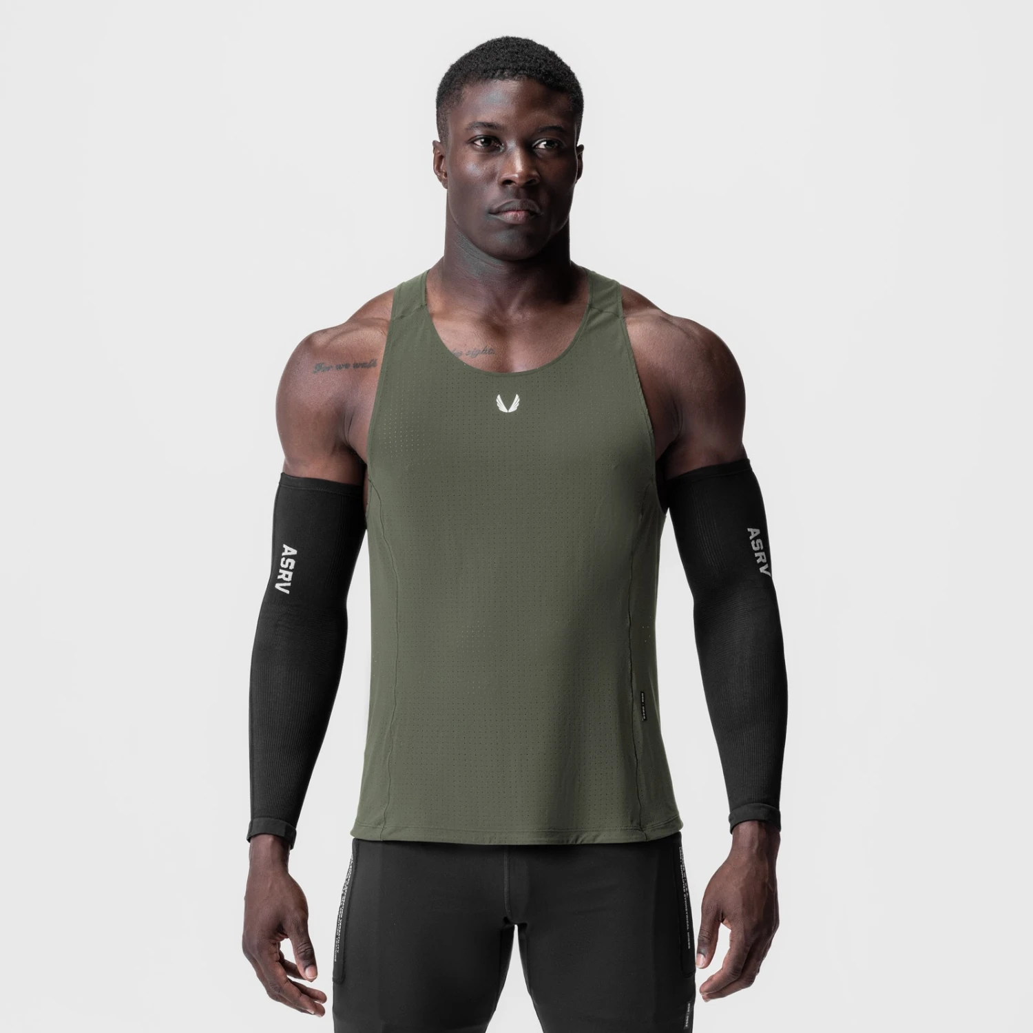 0949. Laser-Vent™ Singlet Tank - Olive 4 0949. Laser-Vent™ Singlet Tank - Olive - Image 2