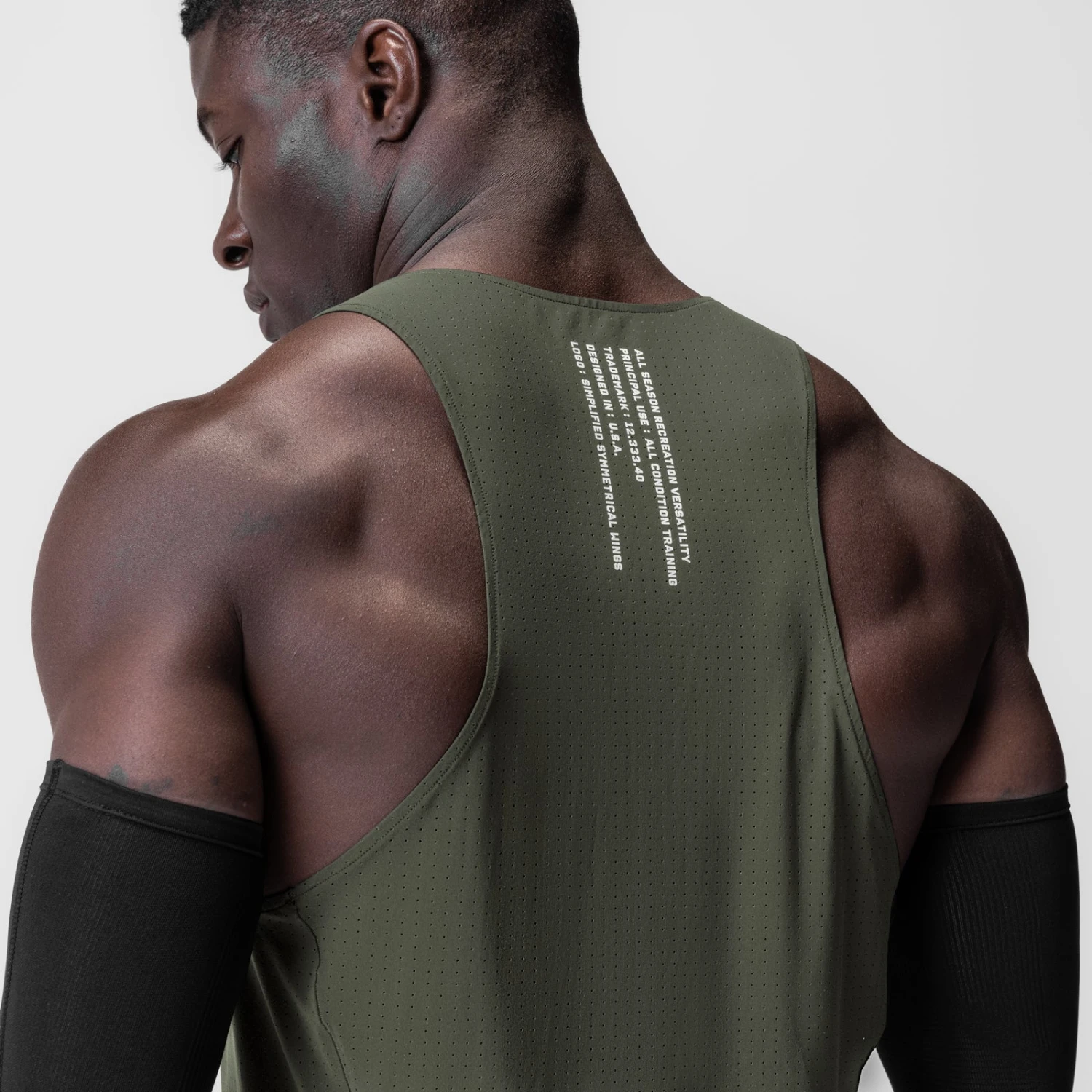 0949. Laser-Vent™ Singlet Tank - Olive 5 0949. Laser-Vent™ Singlet Tank - Olive - Image 3