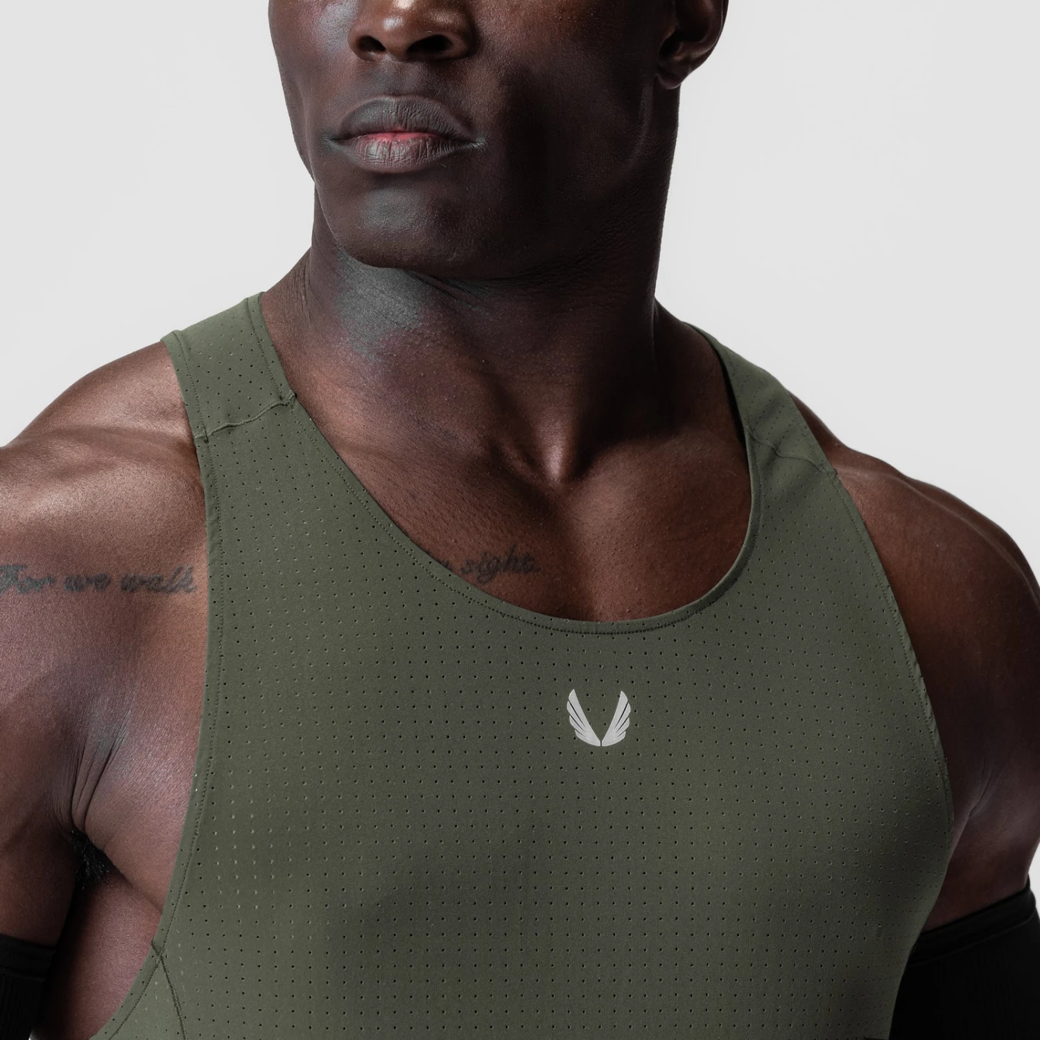 0949. Laser-Vent™ Singlet Tank - Olive 7 0949. Laser-Vent™ Singlet Tank - Olive - Image 5