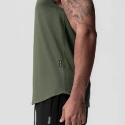 0757. AeroSilver® Cutoff Tank - Olive -Fashion Shop OLIVE CutoffTank3
