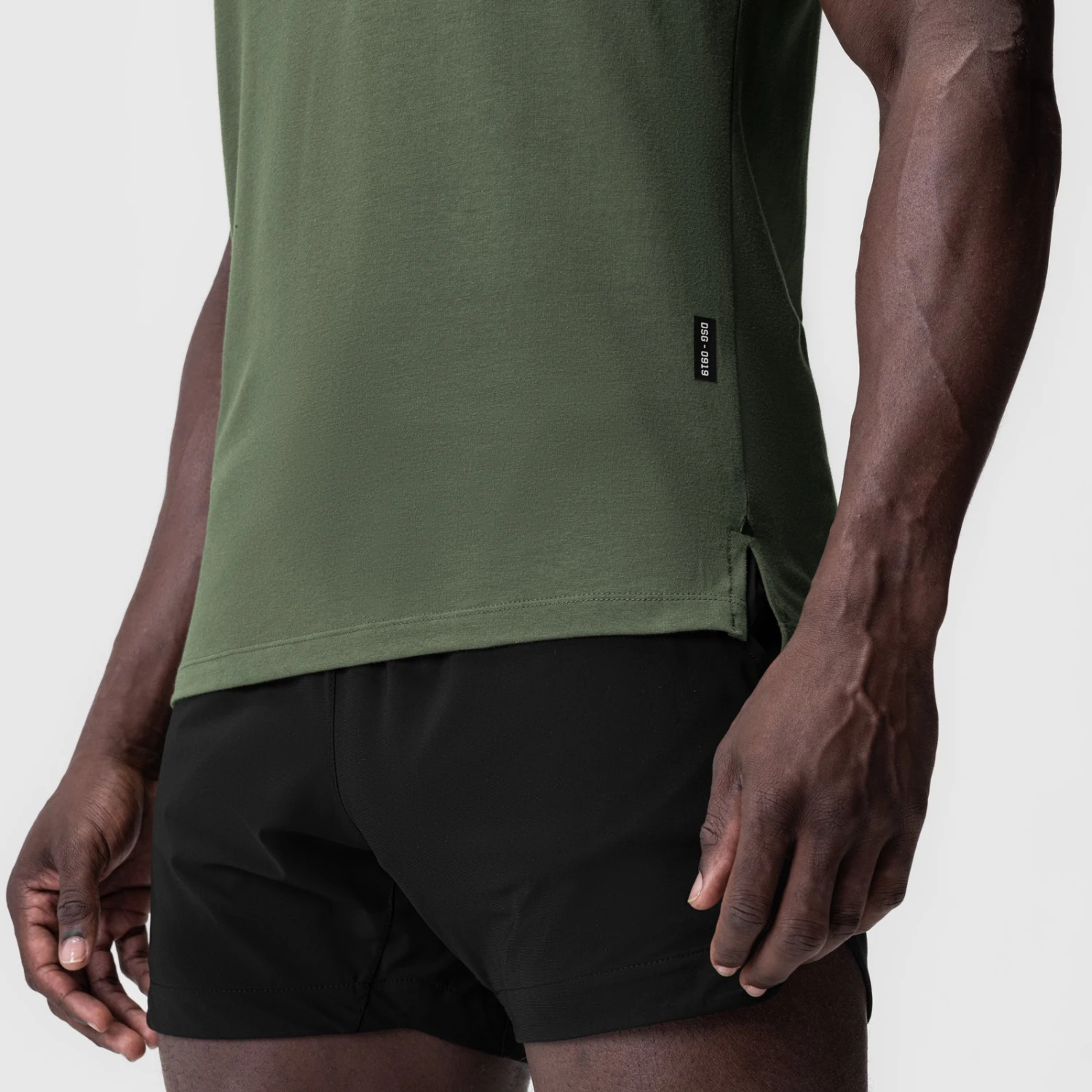 0919. Supima® Fitted Tee - Olive 7 0919. Supima® Fitted Tee - Olive - Image 5