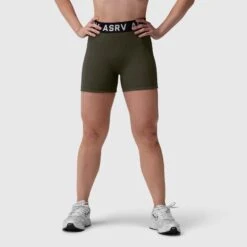 W027. Performance Ribbed Short - Olive