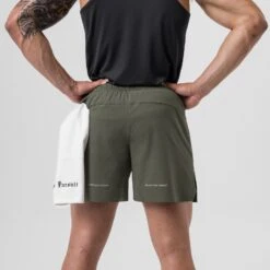 0737. Ripstop 6" Perforated Short - Olive -Fashion Shop Olive DSG0737 Short 3