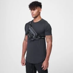 0197. Small Crossbody Bag - Grey Reflective -Fashion Shop Photo150 Edit