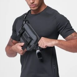 0197. Small Crossbody Bag - Grey Reflective -Fashion Shop Photo152 Edit