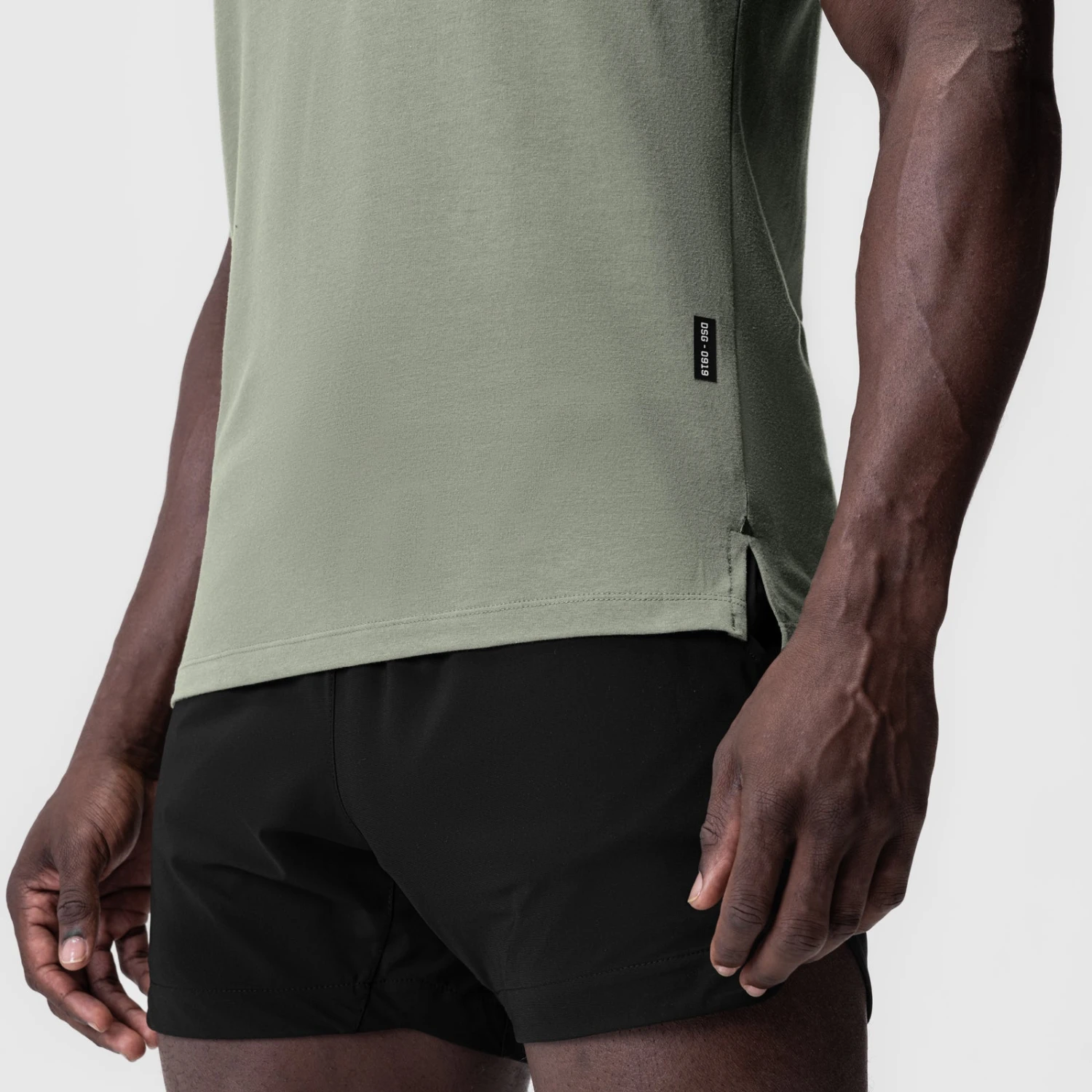 0919. Supima® Fitted Tee - Sage 7 0919. Supima® Fitted Tee - Sage - Image 5