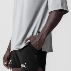 0841. 3D-Lite® 2.0 Lycra® 3/4-Sleeve Oversized Tee - Slate Grey "OTWR" -Fashion Shop SLATEGREY 3DL 3 4sleeveOversizeTee3