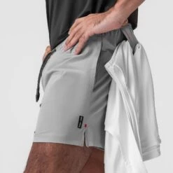 0942. Aerotex™ 5" Training Short - Slate Grey -Fashion Shop SLATE TrainingShort4