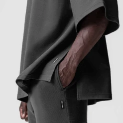 0945. Micro-Terry Warm-Up Tee - Space Grey -Fashion Shop SPACEGREY WarmUpTee4