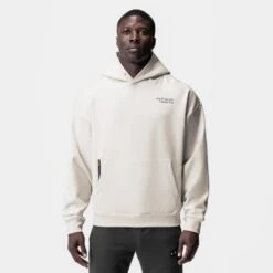 0874. Tech-Terry™ Zip Pocket Hoodie - Stone "Brush Wings/ASRV" -Fashion Shop STONE Black WingsHoodie