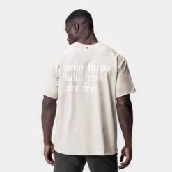 0797. Tech Essential™ Relaxed Tee - Stone/White "OTWR" -Fashion Shop STONE White OTWRAF2