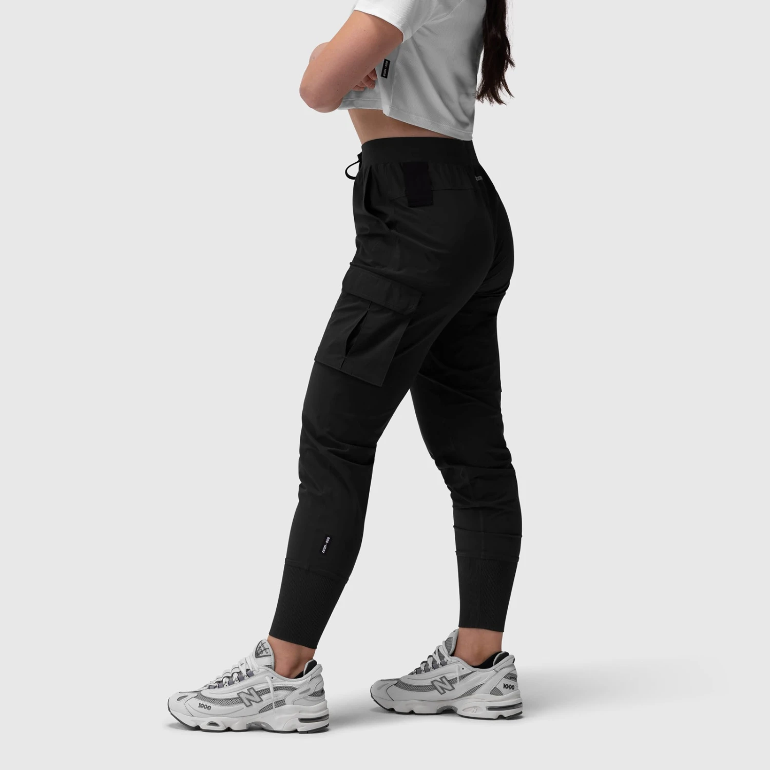 W032. Tetra-Lite® Cargo High Rib Jogger - Black 5 W032. Tetra-Lite® Cargo High Rib Jogger - Black - Image 3