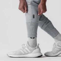 0690. Tetra-Lite® Tech High Rib Jogger - Slate Grey "Cyber" -Fashion Shop SlateGrey Cyber HiRib4