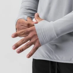 0682. Training Hoodie - Slate Grey "Cyber" -Fashion Shop SlateGrey ThermalHoodie4