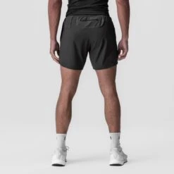 0823. Tetra-Lite® 7" Linerless Short - Space Grey "Space Bracket" -Fashion Shop Space Grey SpaceBracket Shorts1