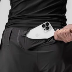 0823. Tetra-Lite® 7" Linerless Short - Space Grey "Space Bracket" -Fashion Shop Space Grey SpaceBracket Shorts4