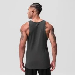 0847. CottonPlus™ Standard Slim Tank - Space Grey -Fashion Shop SpaceGrey CottonSinglet 1