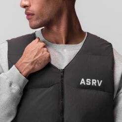 0859. Ripstop Insulated Puffer Gilet - Space Grey -Fashion Shop SpaceGrey PufferVest 3