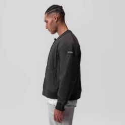0858. Ripstop Insulated Bomber Jacket - Space Grey -Fashion Shop SpaceGreyi BomberJacket