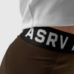 W027. Performance Ribbed Short - Dark Earth -Fashion Shop W027 dark earth 6