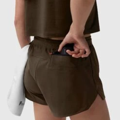 W037. Tetra-Lite® Linerless Short - Dark Earth -Fashion Shop W037 dark earth 1