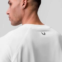 1086. Supima® 3/4-Sleeve Oversized Tee - White -Fashion Shop WHITE 3 4Sleeve Tee2