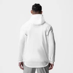 0943. Performance Fleece Zip Hoodie - White -Fashion Shop WHITE FleeceZipHoodie1