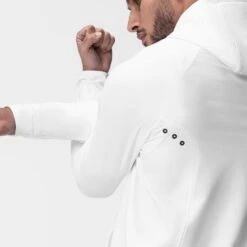 0943. Performance Fleece Zip Hoodie - White -Fashion Shop WHITE FleeceZipHoodie2