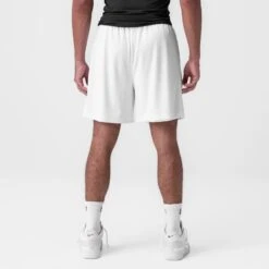 0988. Reversible 2-in-1 Short - White -Fashion Shop WHITE ReversibleShorts1