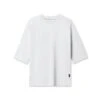 1086. Supima® 3/4-Sleeve Oversized Tee - White