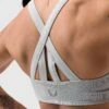 W039. Lycra® Hybrid Sports Bra - Slate Grey