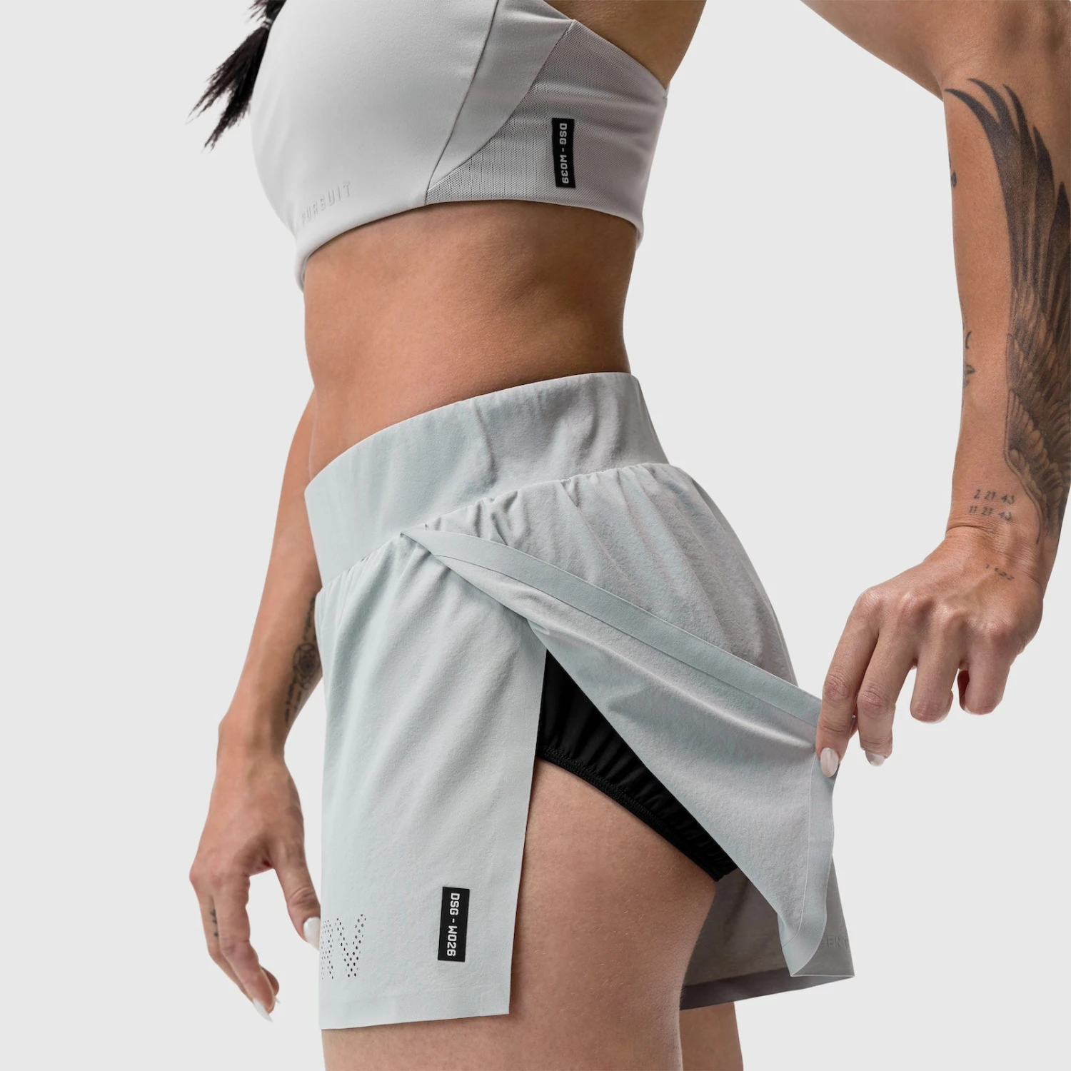 W026. Aerotex™ Side Split Run Short - Slate Grey 3 W026. Aerotex™ Side Split Run Short - Slate Grey