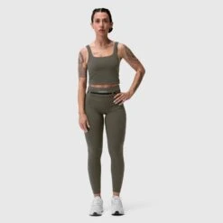 W030. Lycra® 3-in-1 Legging - Olive