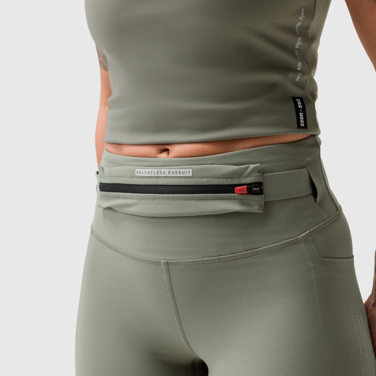 W030. Lycra® 3-in-1 Legging - Sage 6 W030. Lycra® 3-in-1 Legging - Sage - Image 4