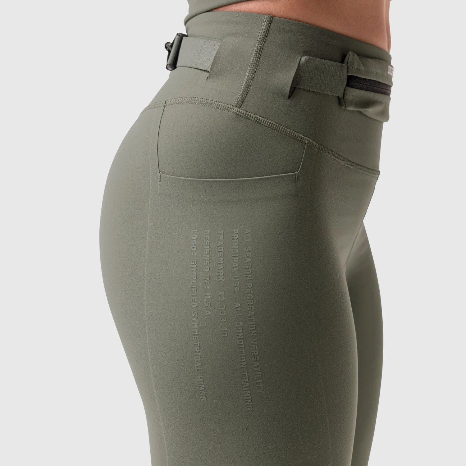 W030. Lycra® 3-in-1 Legging - Sage 9 W030. Lycra® 3-in-1 Legging - Sage - Image 7