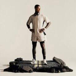 0784. Ultralite™ 6" Liner Short - Beige/Black -Fashion Shop beigels1