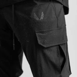 0437. Tetra-Lite® Cargo High Rib Jogger - Black -Fashion Shop black3