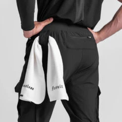 0437. Tetra-Lite® Cargo High Rib Jogger - Black -Fashion Shop black7