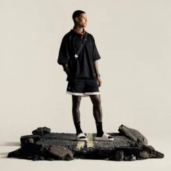 0795. SilverPlus™ Mesh Reversible Short - Black/White -Fashion Shop blackbb2