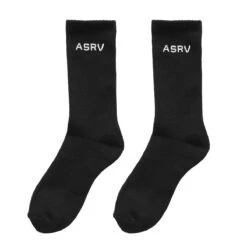 Essential Crew Socks (3 Pair) - Black "ASRV" -Fashion Shop blacklaydownfinal 757e5be0 dd24 4cb1 8c85 e52a97273eb6